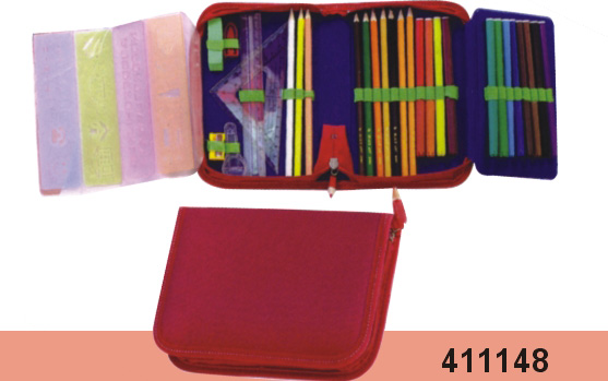 411148->>STATIONERY SET>>PENCIL BAG WITH STATIONERY