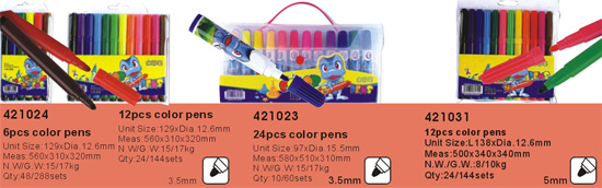 421024-421023-421031->>MARKER-PERMANENT-DRY ERASE-HIGHLIGHTER>>WATER COLOR PEN