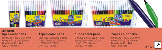 421025->>MARKER-PERMANENT-DRY ERASE-HIGHLIGHTER>>WATER COLOR PEN