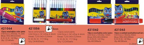 421064-421056-421062-421063->>MARKER-PERMANENT-DRY ERASE-HIGHLIGHTER>>WATER COLOR PEN