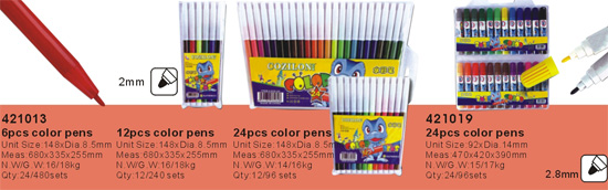 421013-421019->>MARKER-PERMANENT-DRY ERASE-HIGHLIGHTER>>WATER COLOR PEN