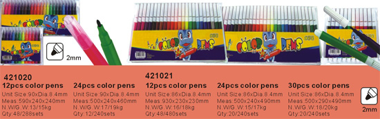 421020-421021->>MARKER-PERMANENT-DRY ERASE-HIGHLIGHTER>>WATER COLOR PEN