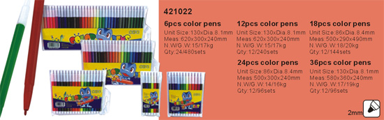 421022->>MARKER-PERMANENT-DRY ERASE-HIGHLIGHTER>>WATER COLOR PEN