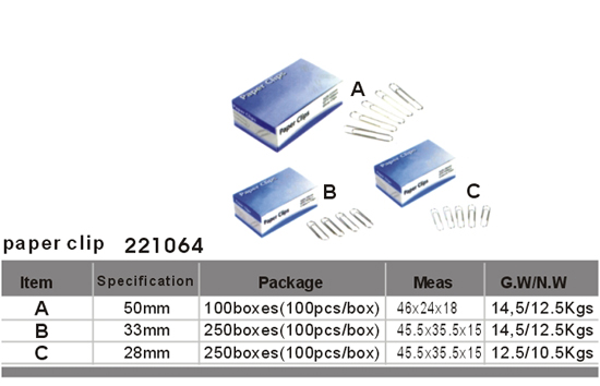 221064->>PINS AND CLIP SERIES>>PAPER CLIP