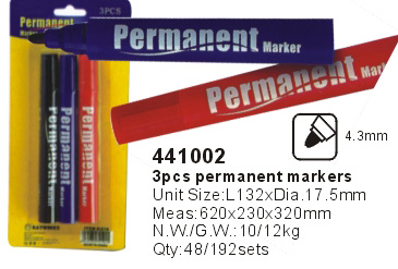 441002->>MARKER-PERMANENT-DRY ERASE-HIGHLIGHTER>>PERMANENT MARKER