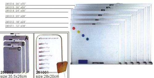 281001-281002->>CLIPBOARD-WHITEBOARD-ERASER>>WHITE BOARD&WRITING BOARD