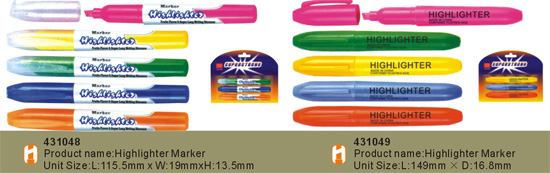 431048-431049->>MARKER-PERMANENT-DRY ERASE-HIGHLIGHTER>>HIGHLIGHTER