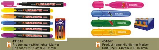 431046-431047->>MARKER-PERMANENT-DRY ERASE-HIGHLIGHTER>>HIGHLIGHTER