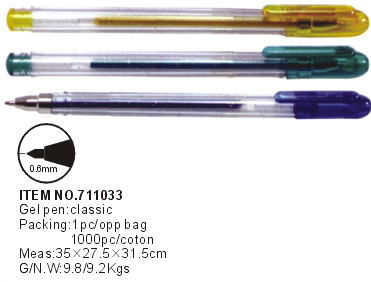 711033->>BALL PEN-GEL PEN>>GEL INK PEN