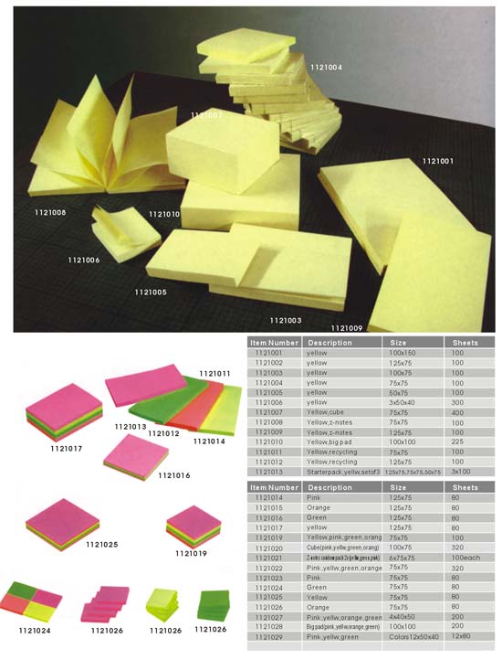 1121001-1121029->>OFFICE SERIES-OTHERS>>STICKY NOTES